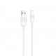 Cable qcharx athens usb a lightning 3a - 1 m - pvc blanco